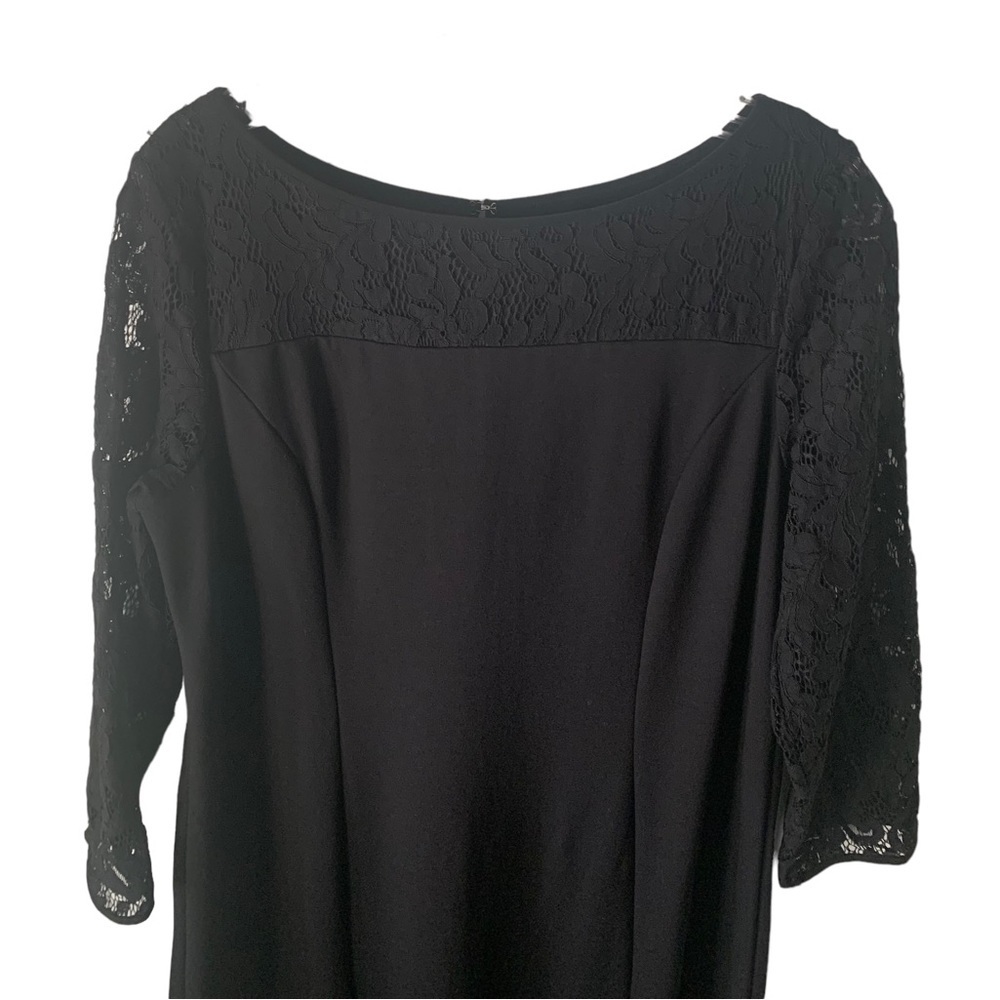 Talbots Midi Dress Women’s Black Long Sleeve Size 12